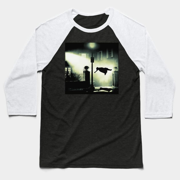 The Exorcist Regan Floating Baseball T-Shirt by darklordpug